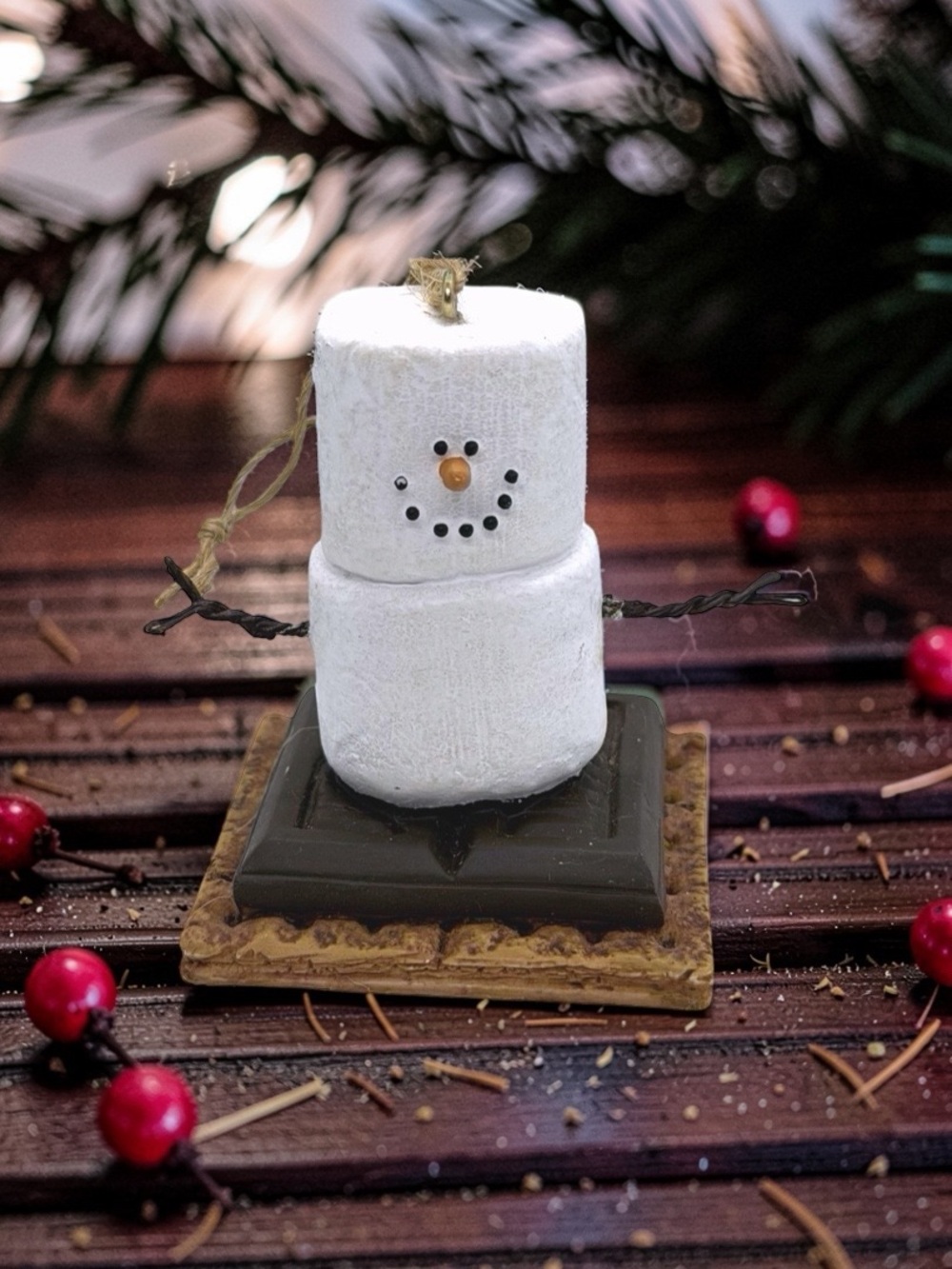Vtg Original S'mores Snowman Christmas Ornament (Model 281-1313) by Midwest CBK